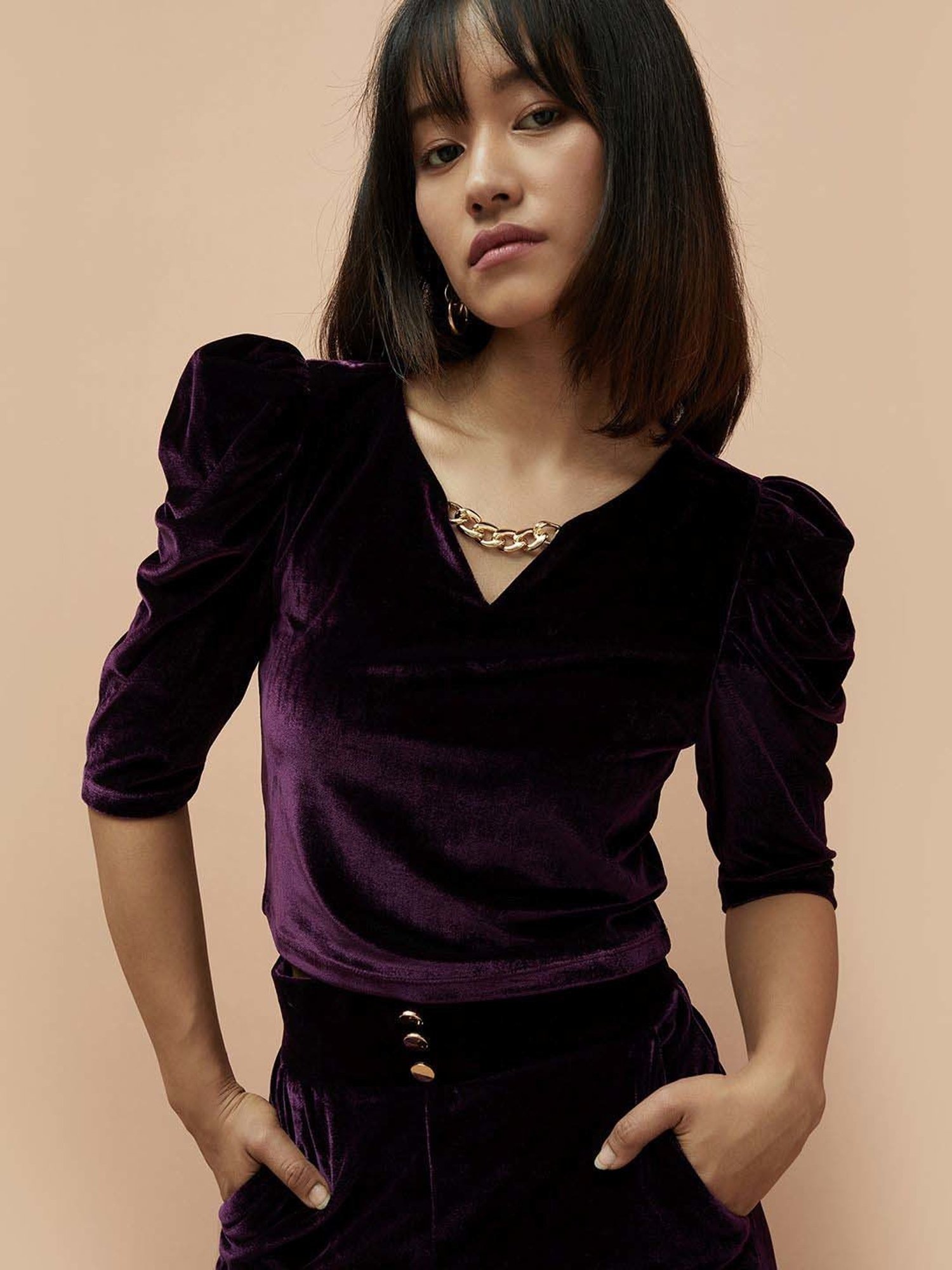 Ginger by Lifestyle Purple Regular Fit Top