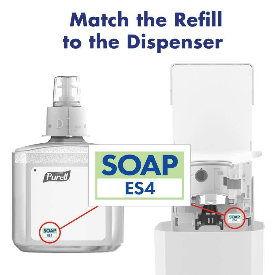 PURELL HEALTHY SOAP ES4 Dispenser, White, Dispenser fpr ES4 HEALTHY SOAP 1200mL Refills - 5030-01