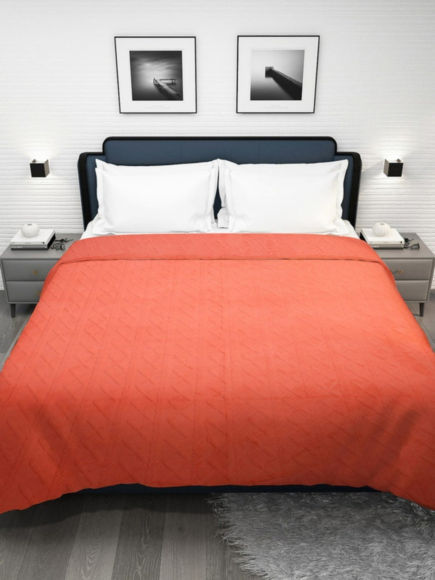 Dhrohar Pink Polyester 300 GSM Double Bed Blanket