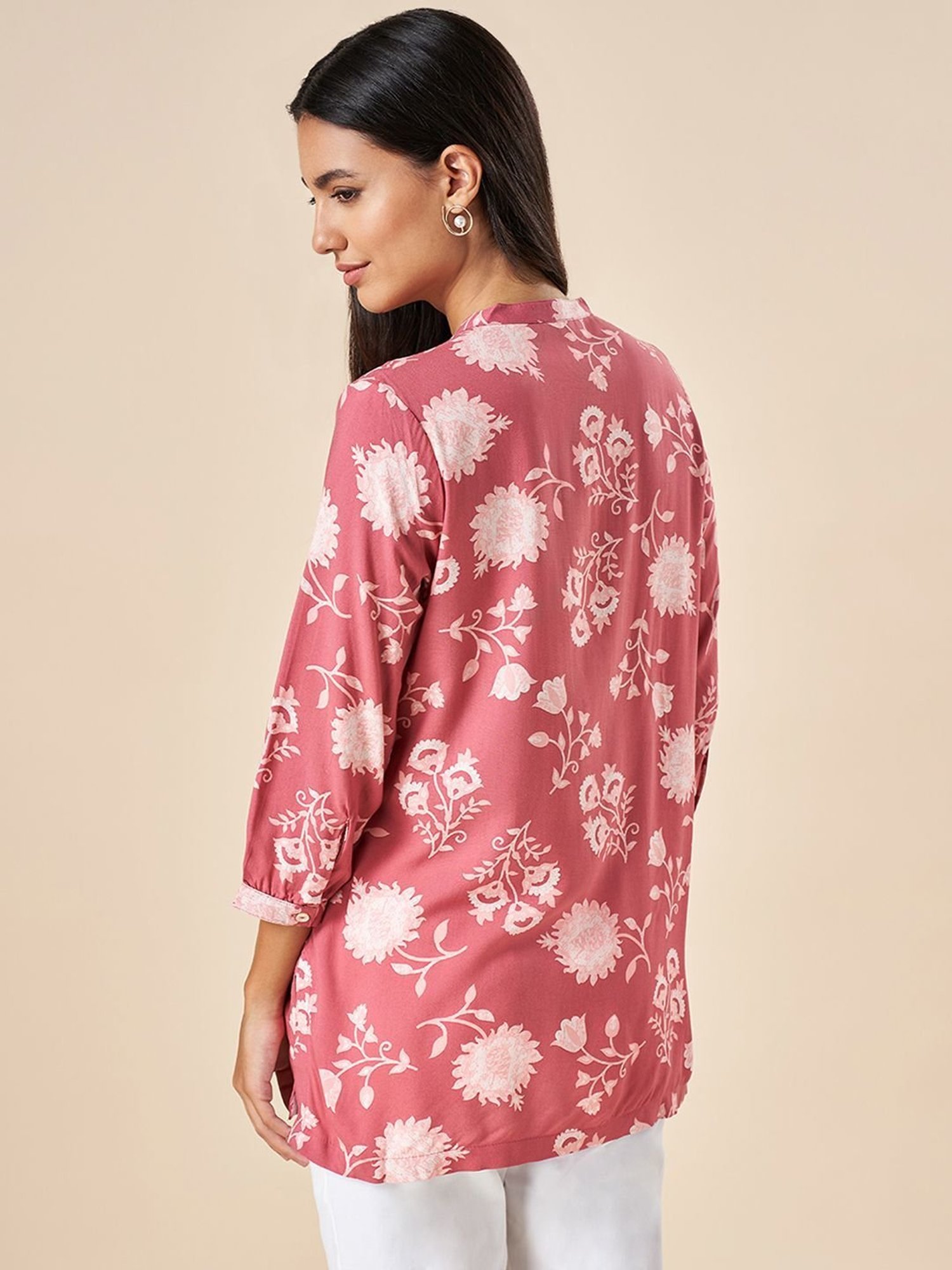 Akkriti by Pantaloons Rust Printed Tunic