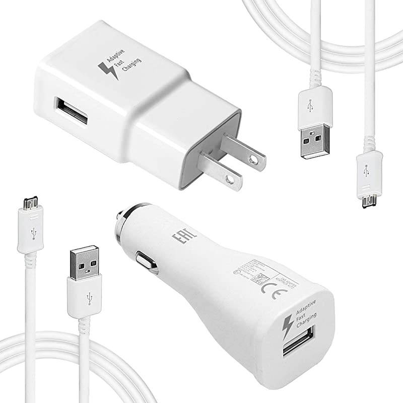 Fast Charge Adaptive Fast Charger Kit for Samsung Galaxy S7/S7 Edge/S6/Note5/4 /S3,USB 2.0 Fast Charging Kit True Digital Adaptive Fast Charging (S7 Fast Charger Set)