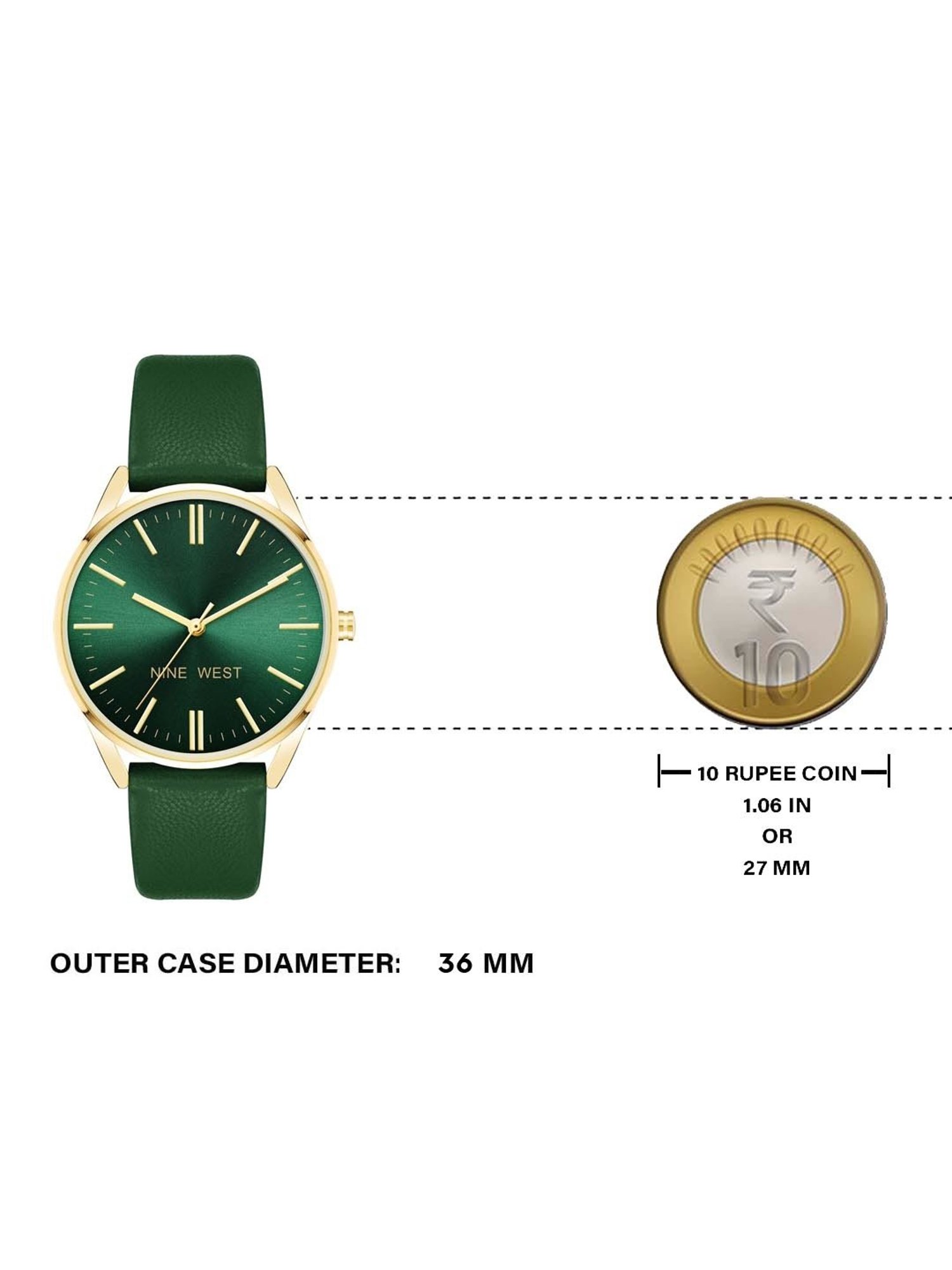 Nine West NW-1994GPGN Analog Watch for Women