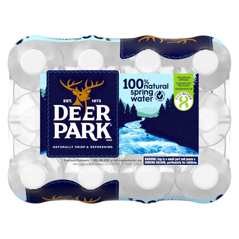 Deer Park Brand 100% Natural Spring Water - 12pk/12 fl oz Bottles