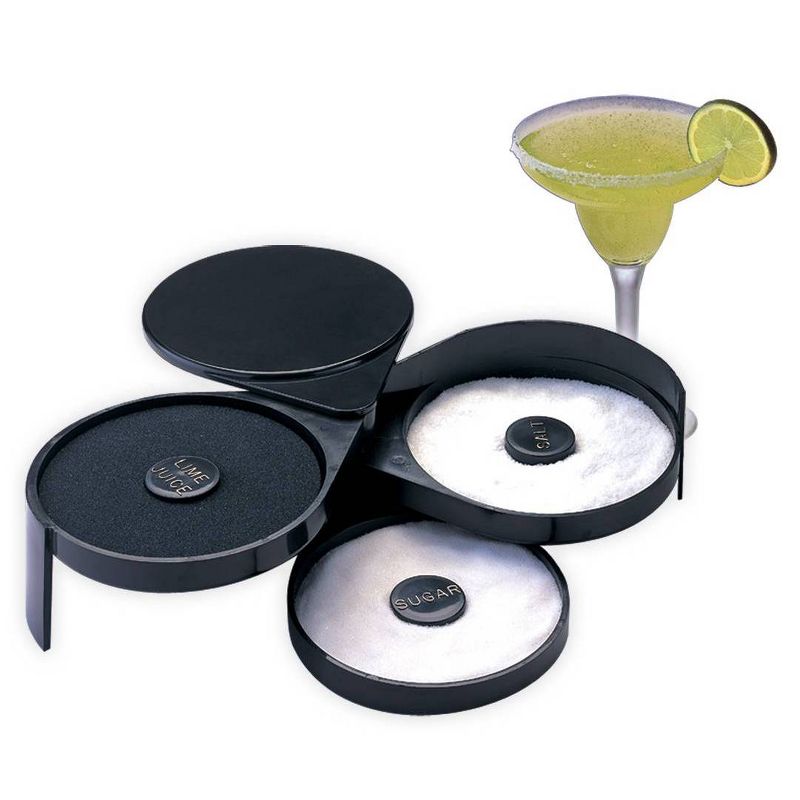 TableCraft 3 Trays Glass Rimmer - Black