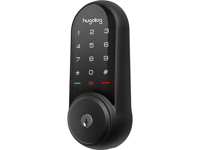 Hugolog HU03-ORB-DB6 Smart Lock Dead Bolt w/ Key Cylinder - Oil Rubbed Bronze - With LaView Wireless DB6 Doorbell Camera