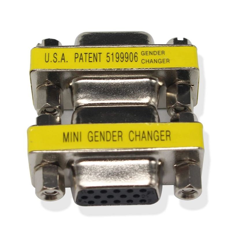 VGA Female to Female Connector Adapter Coupler 15 Pin to 15 Pin Extender Pack of 3