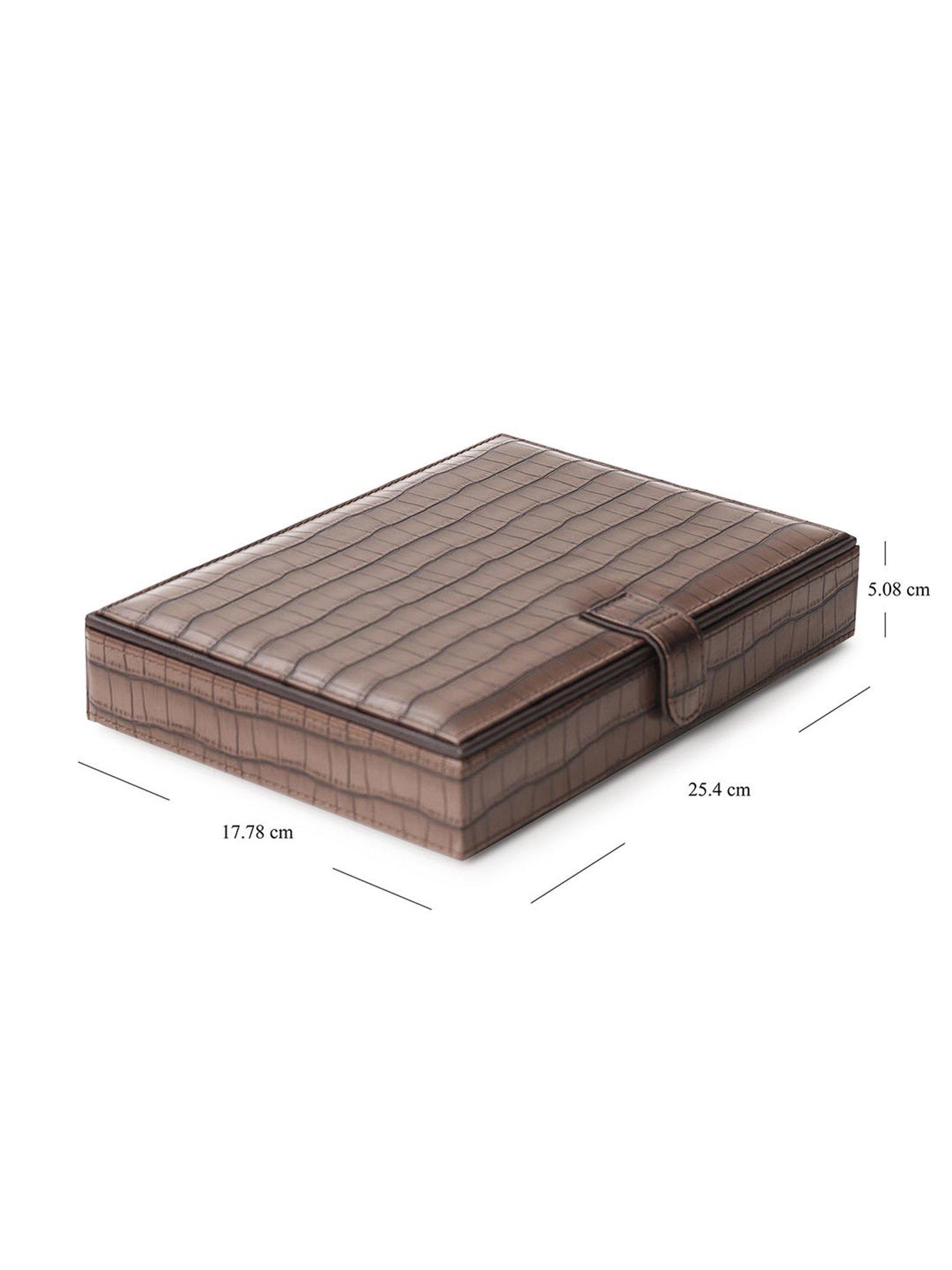 Pure Home and Living Brown Faux Leather Jewellery Organiser