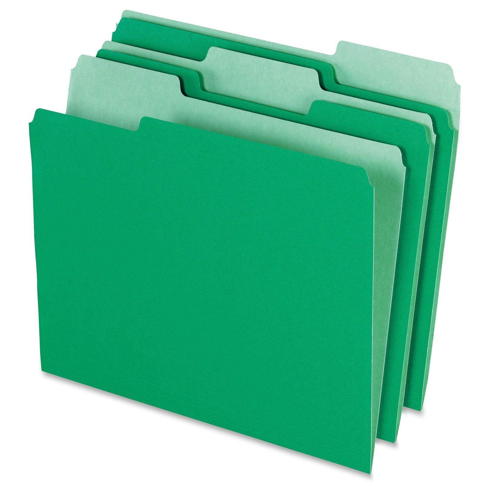 Pendaflex Two-tone Color File Folder - Letter - 8.50" X 11" - 1/3 Tab (15213bgr)