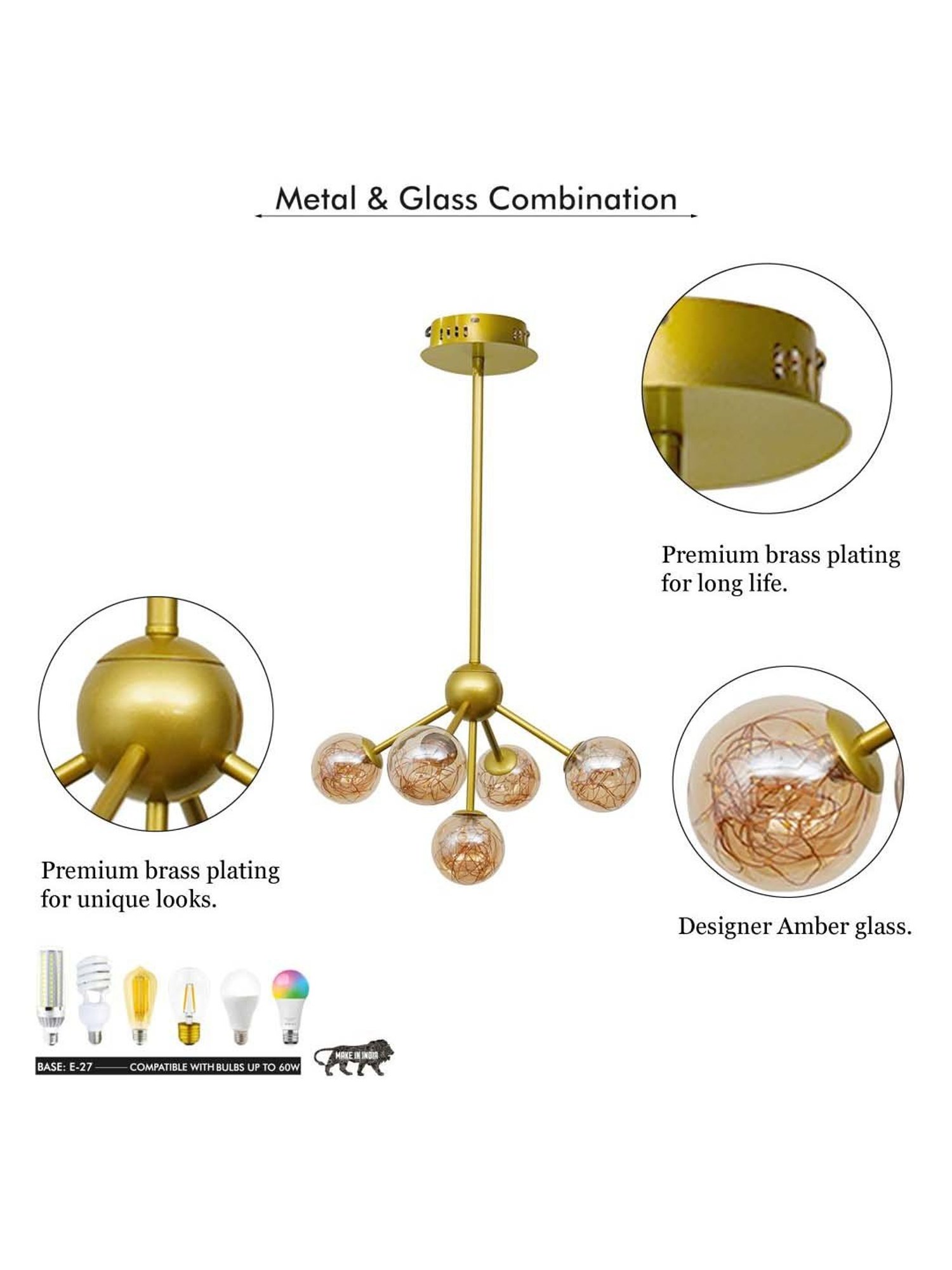 DecorativeRay Golden Chandiler - Set of 1