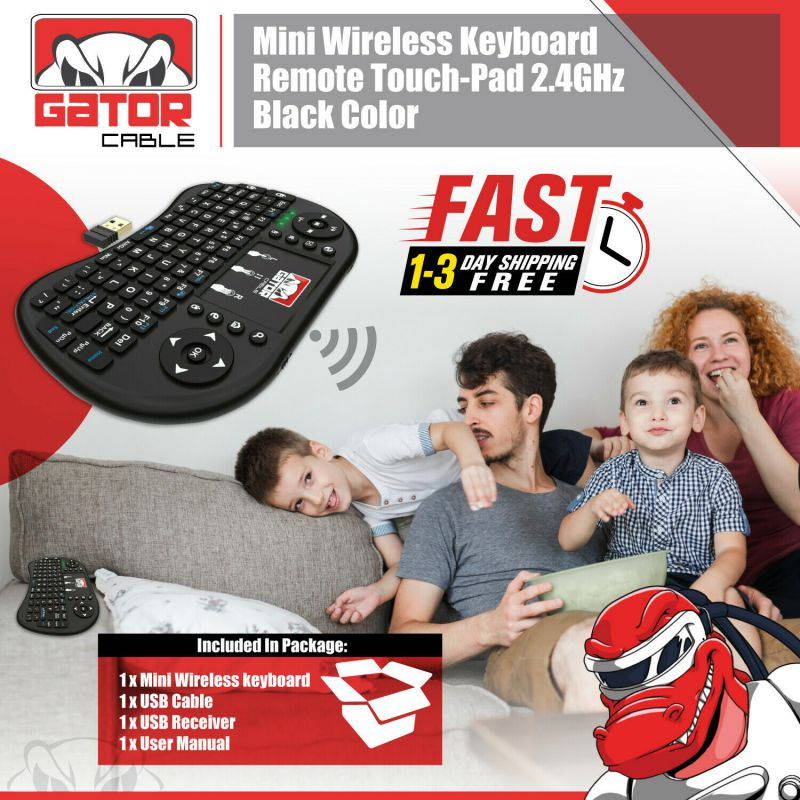 Mini Wireless Keyboard Remote Control Touchpad 2.4GHz Smart TV Android TV Box PC