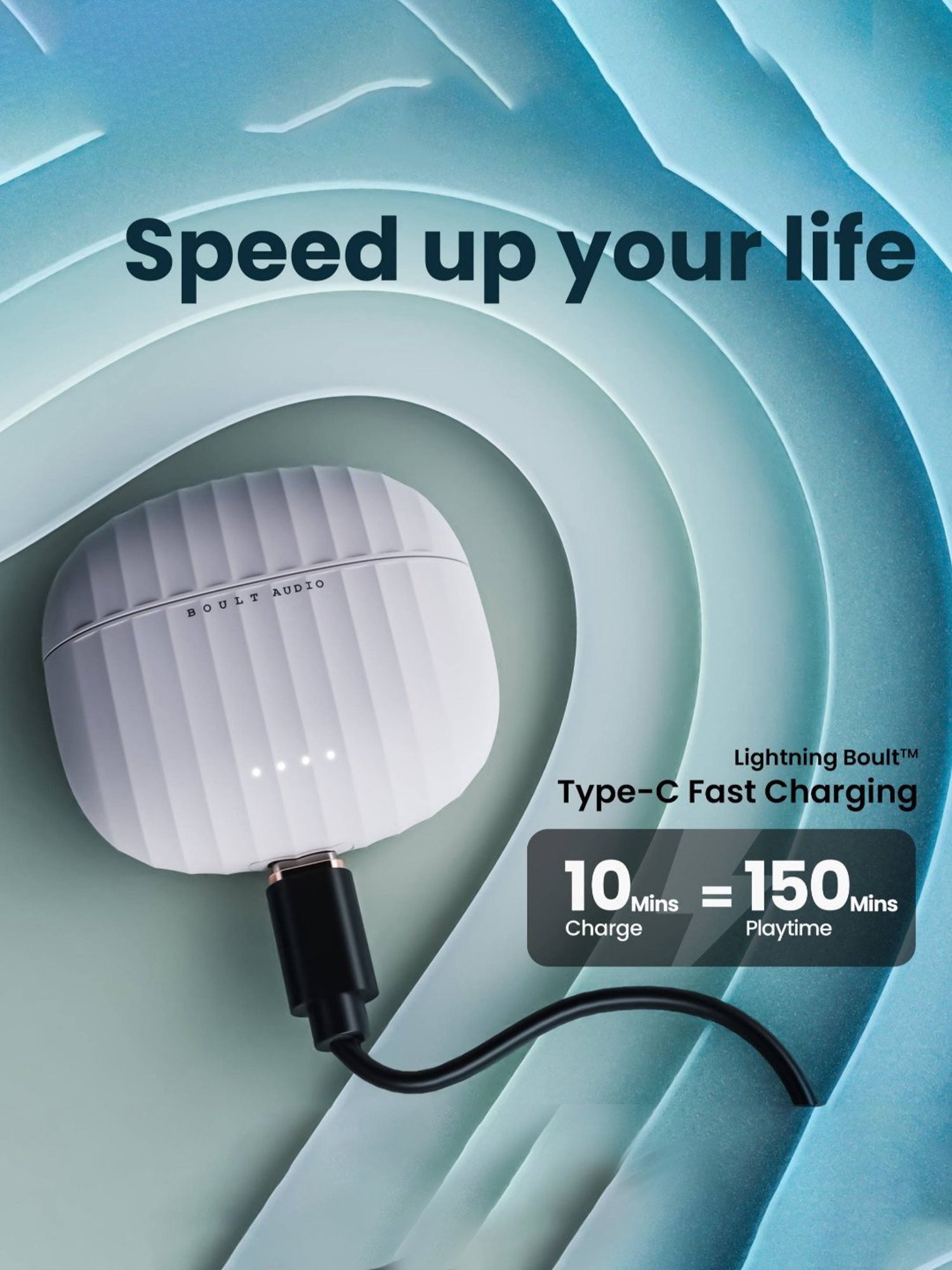 Boult Audio Airbass X45 with Quad Mic ENC, 40H Playtime, True Wireless Bluetooth Earbuds (Grey)