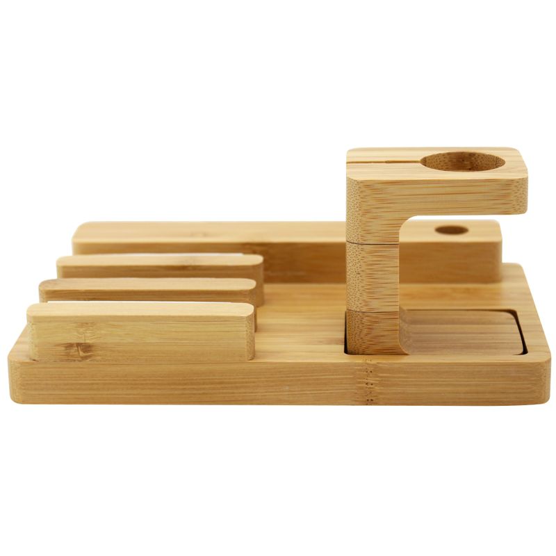 Trexonic Bamboo Apple Watch and Iphone Charging Stand