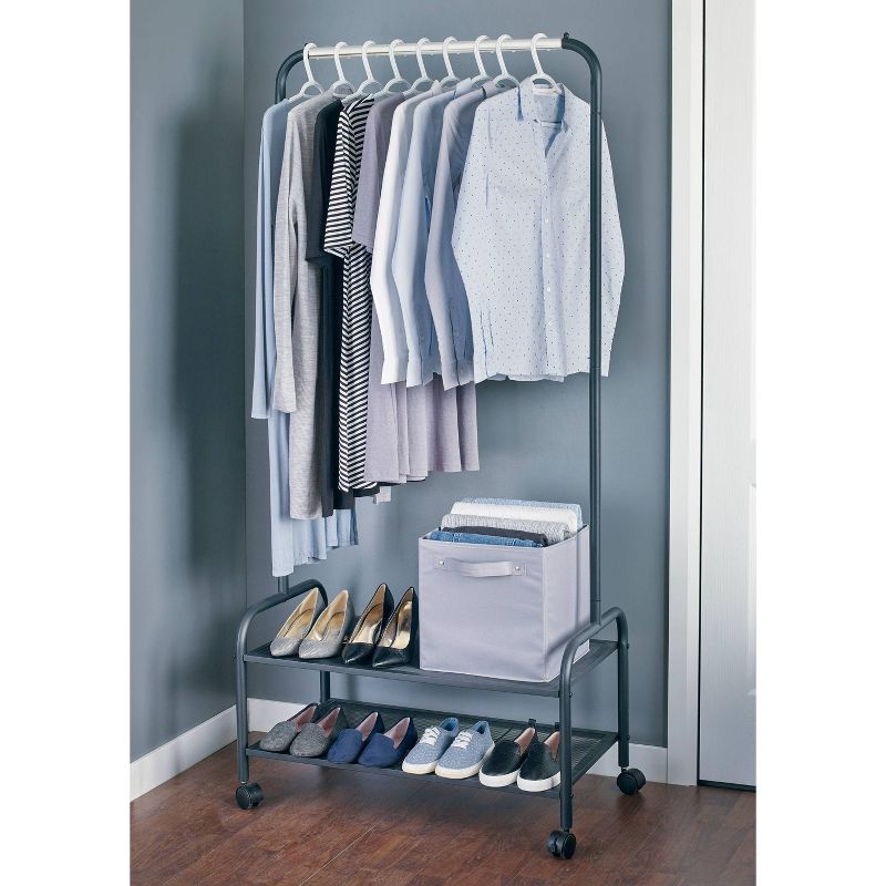 Neatfreak Heavy Duty Steel Garment Rack with Shelves