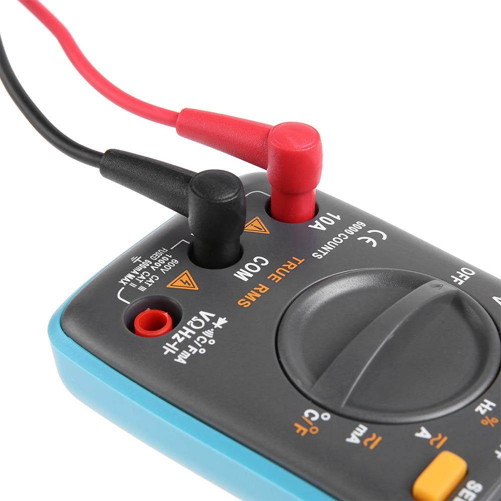 Auto-Ranging True RMS Digital Multimeter 6000 Counts & Backlit LCD Display, Measures AC/DC Voltage & Current, Resistance, Capacitance, Frequency, Duty Cycle, Diode, Continuity