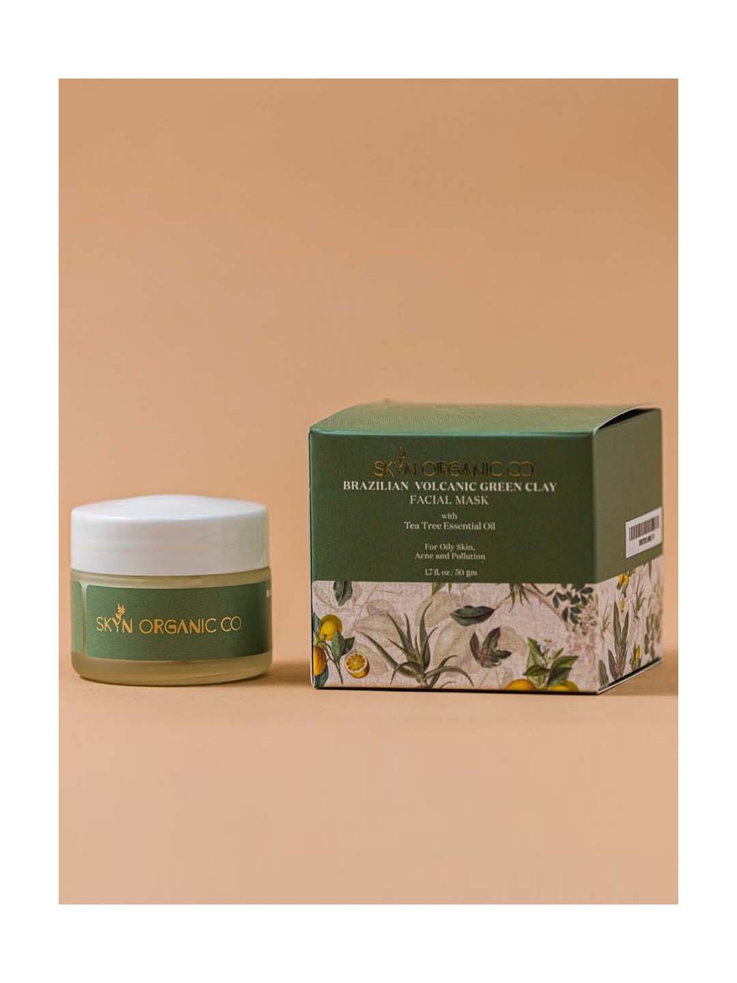 SKYN ORGANIC CO Brazilian Volcanic Green Clay Facial mask - 50 gm