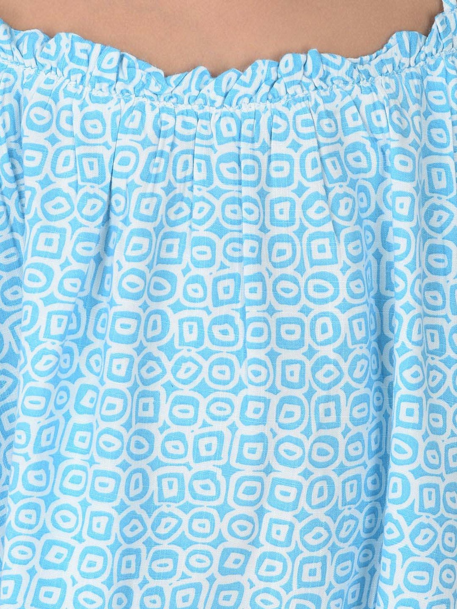 Crimsoune Club Kids Blue & White Printed Top