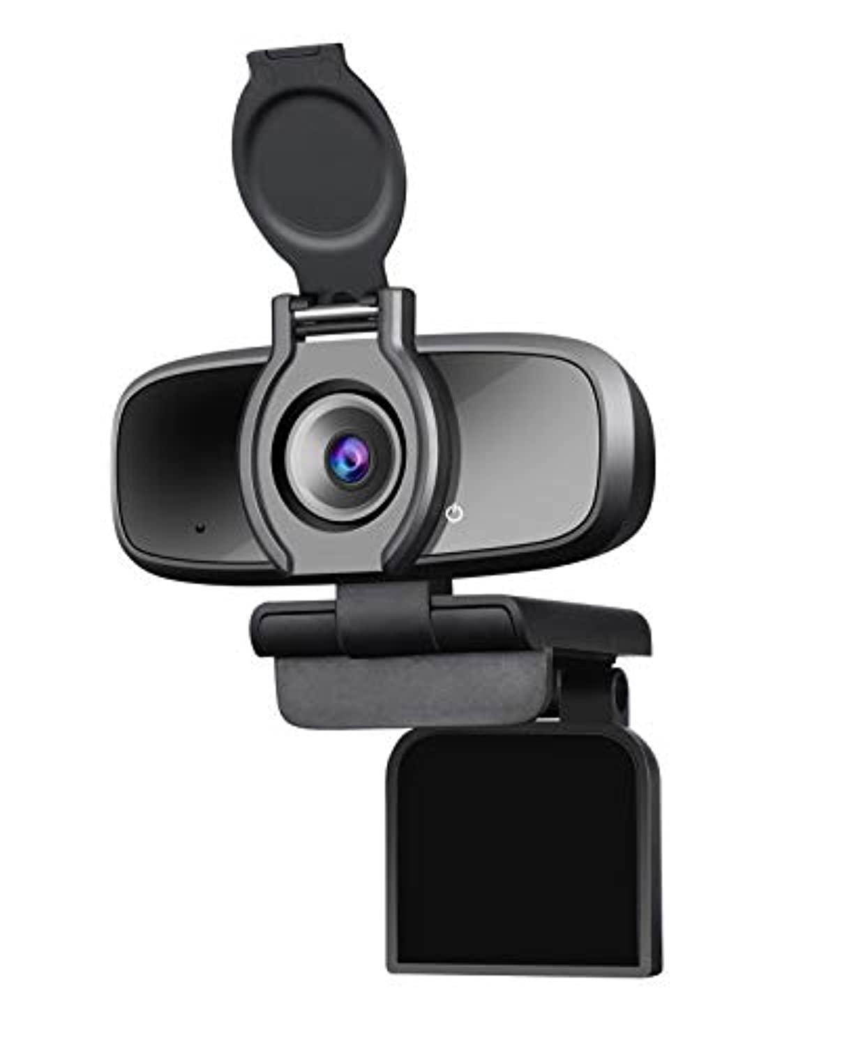 dericam 1080p webcam with microphone, hd usb webcam, desktop and laptop webcam, plug and play video calling computer camera for