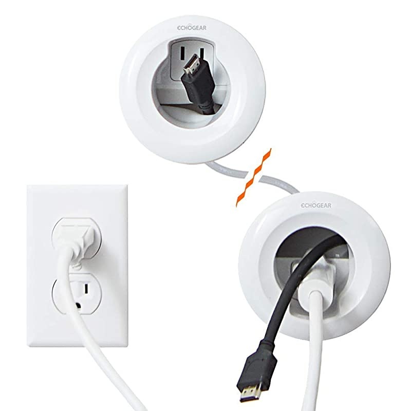 in Wall Cable Management Kit Hide TV Power Cables amp Low Voltage Wires Behind The Wall Perfect for Wall Mounted TVs Includes Template Saw amp Low Profile Extension Cord