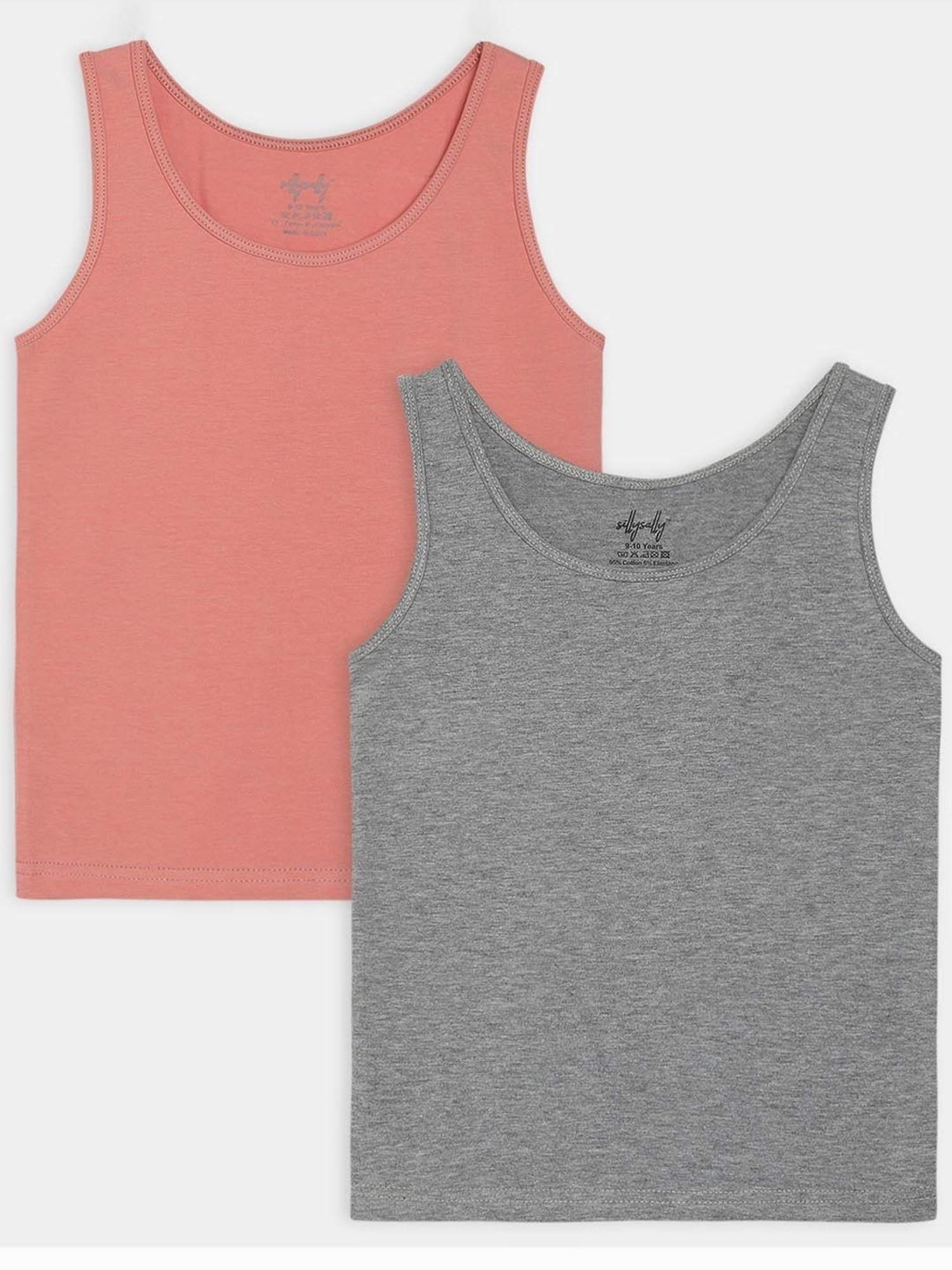 Sillysally Kids Grey & Red Regular Fit Vest