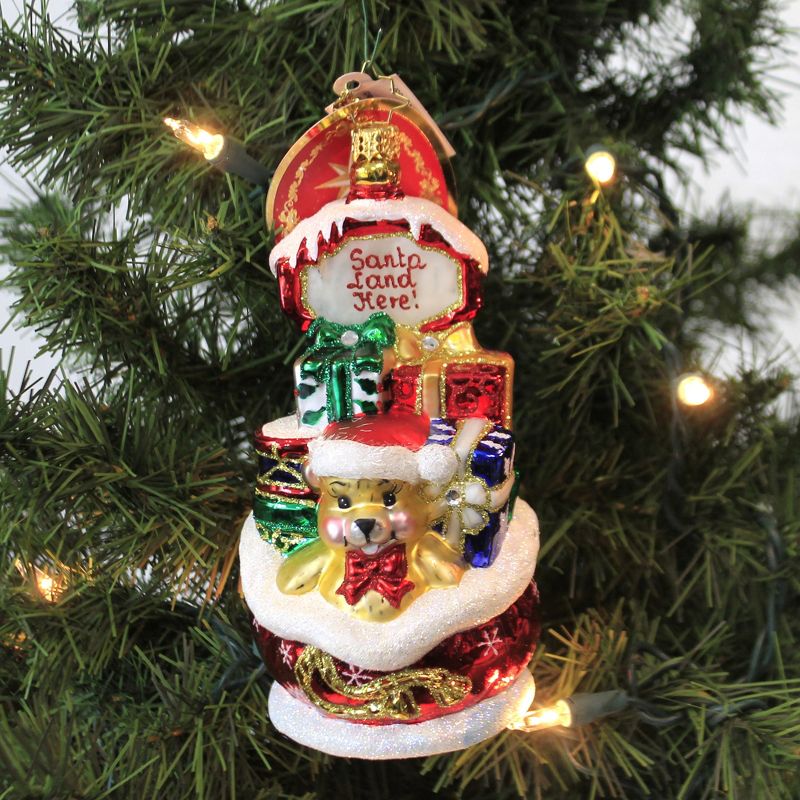 Christopher Radko 6.25" Santa's Landing Pad Ornament Christmas Gifts  -  Tree Ornaments