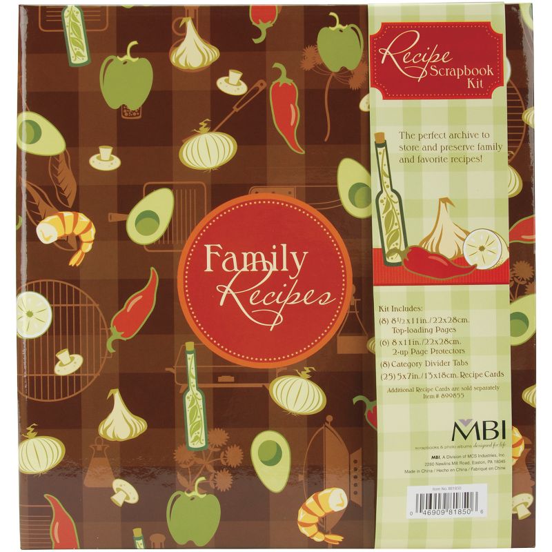 MBI Family Recipes 3-Ring Album Kit-5"X7" Recipe Cards