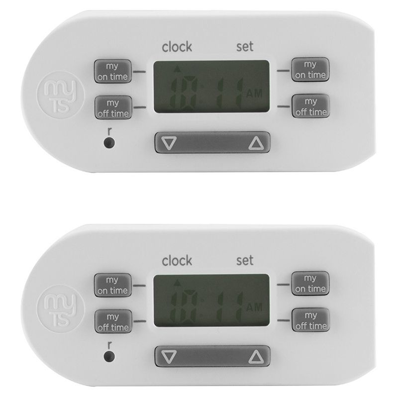 MyTouchSmart 2pk Indoor Simple Set Plug-In Timer