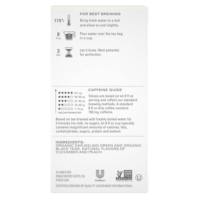 Tazo Organic Peachy Green Tea - 20ct