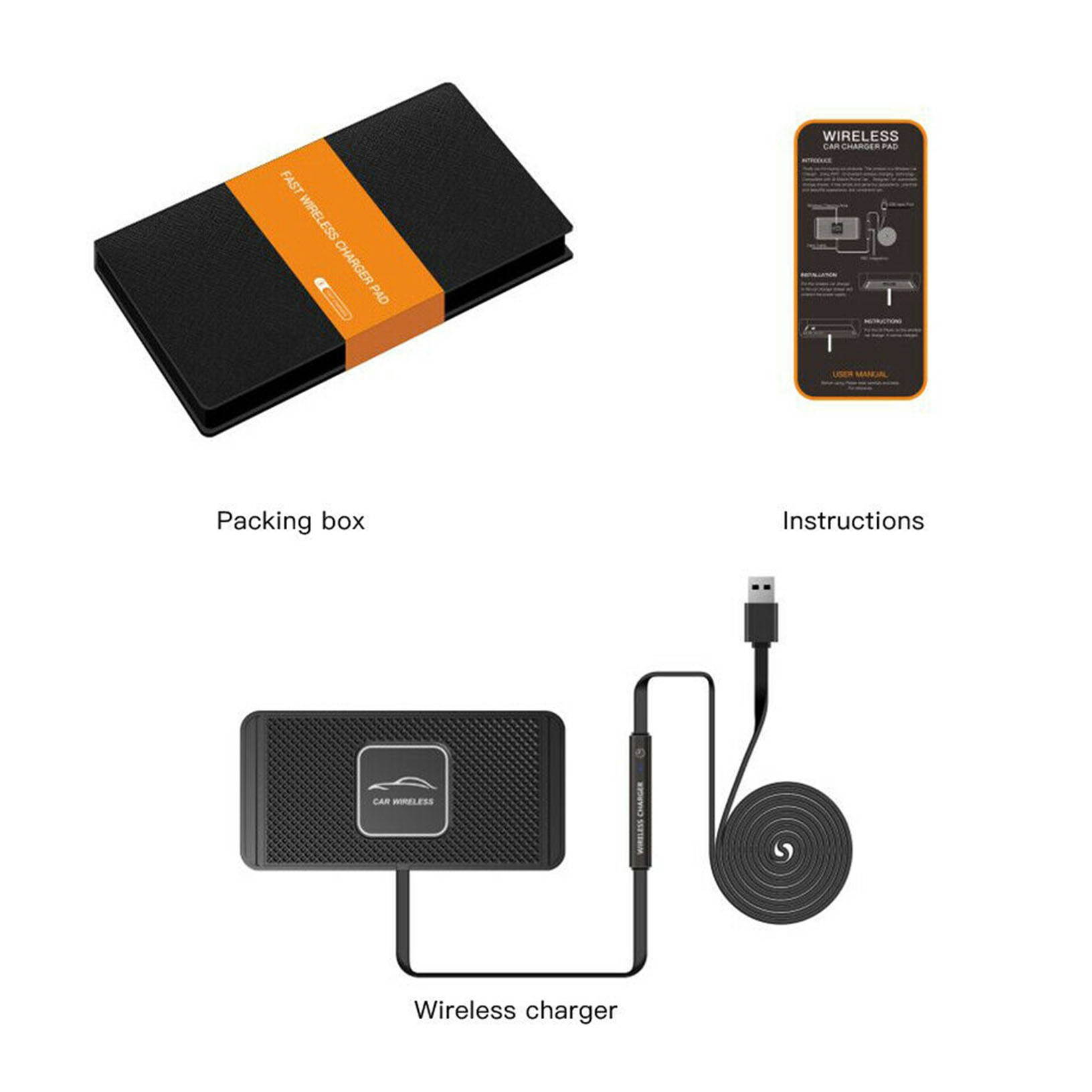 QI wireless Car phone charger fast charging pad mat for iPhone samsung universal