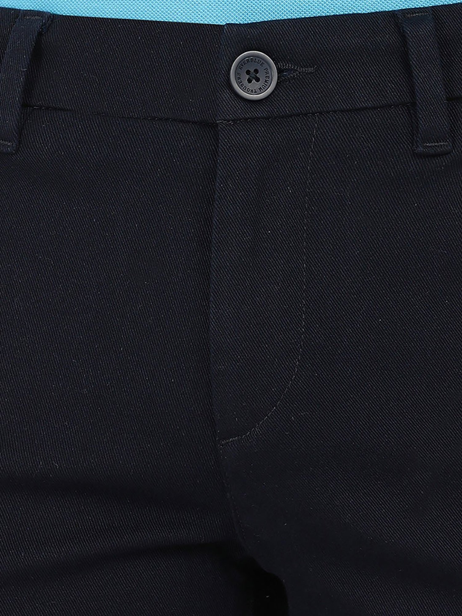 EVERBLUE Navy Blue Midrise Cross Pocket Shorts