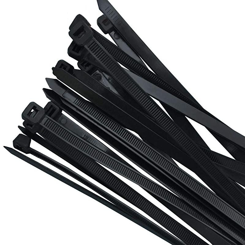duty cable ties Cable ties Nylon zip ties 16 inch Zip ties100 per pack Environmentally friendly Industrial quality Uses 3 latches for stronger locks With 60 Pounds Tensile Black
