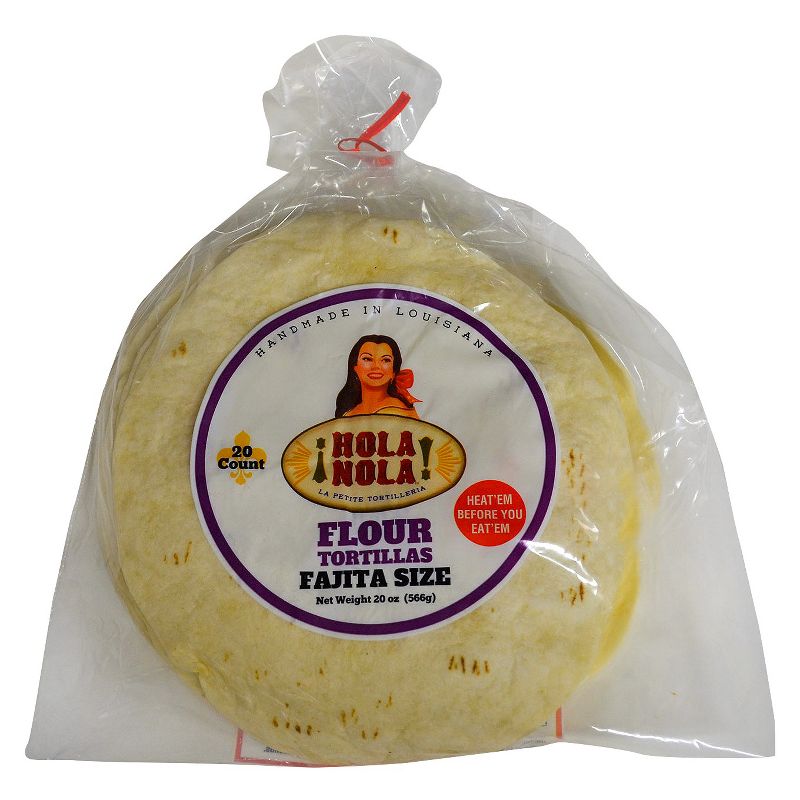 Hola Nola Fajita Size Flour Tortillas - 20oz/20ct
