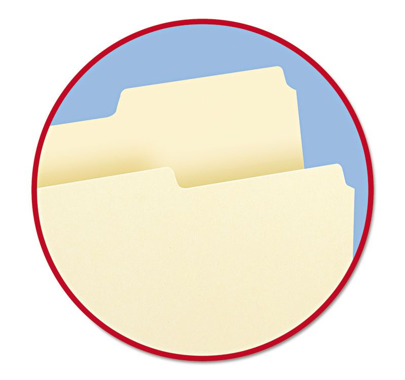 Smead Reinforced End Tab Fastener Folder Two Fasteners Letter Manila 50/BX 34105