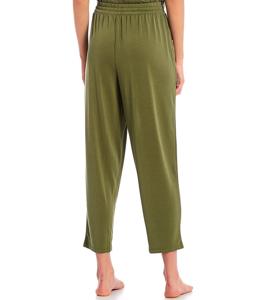 Nottibianche Easy Essentials Solid Jersey Knit Cropped Coordinating Sleep Pants