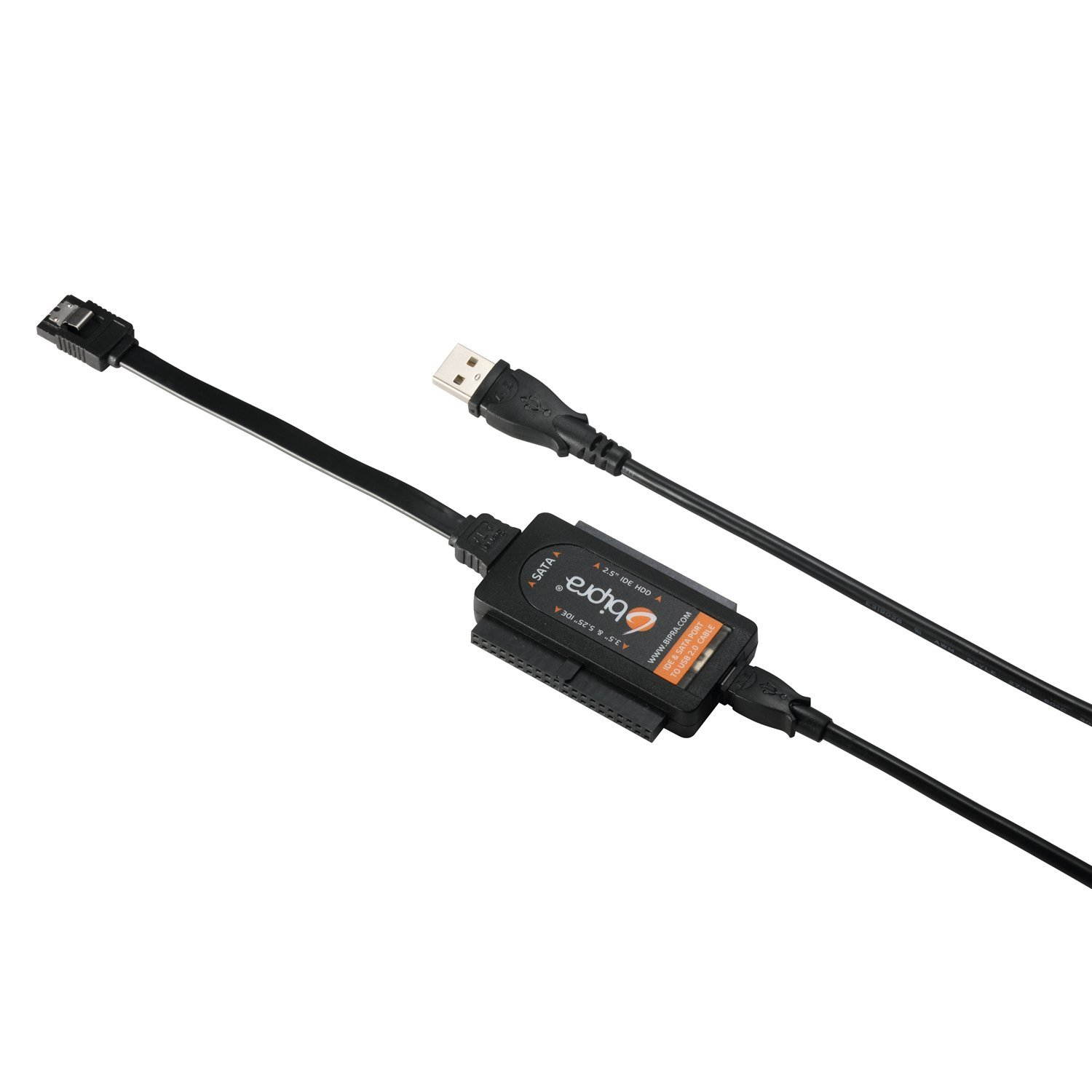 Bipra USB 2.0 to SATA/IDE Adapter Kit with Power Adapter for 2.5/3.5/5.25 Inch SATA or IDE Drive
