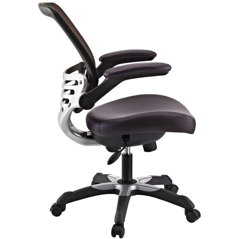 Edge Vinyl Office Chair in Brown