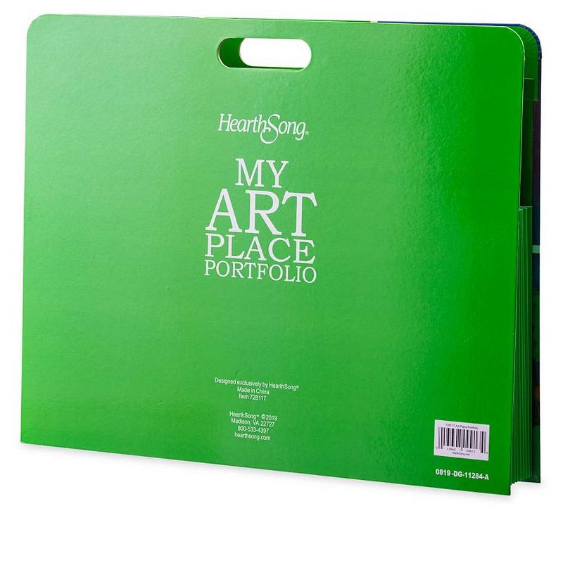 My Art Place Expandable Color-Tabbed Portable Art Storage Portfolio with Decorative Frame, 19" x 15 1/4 "
