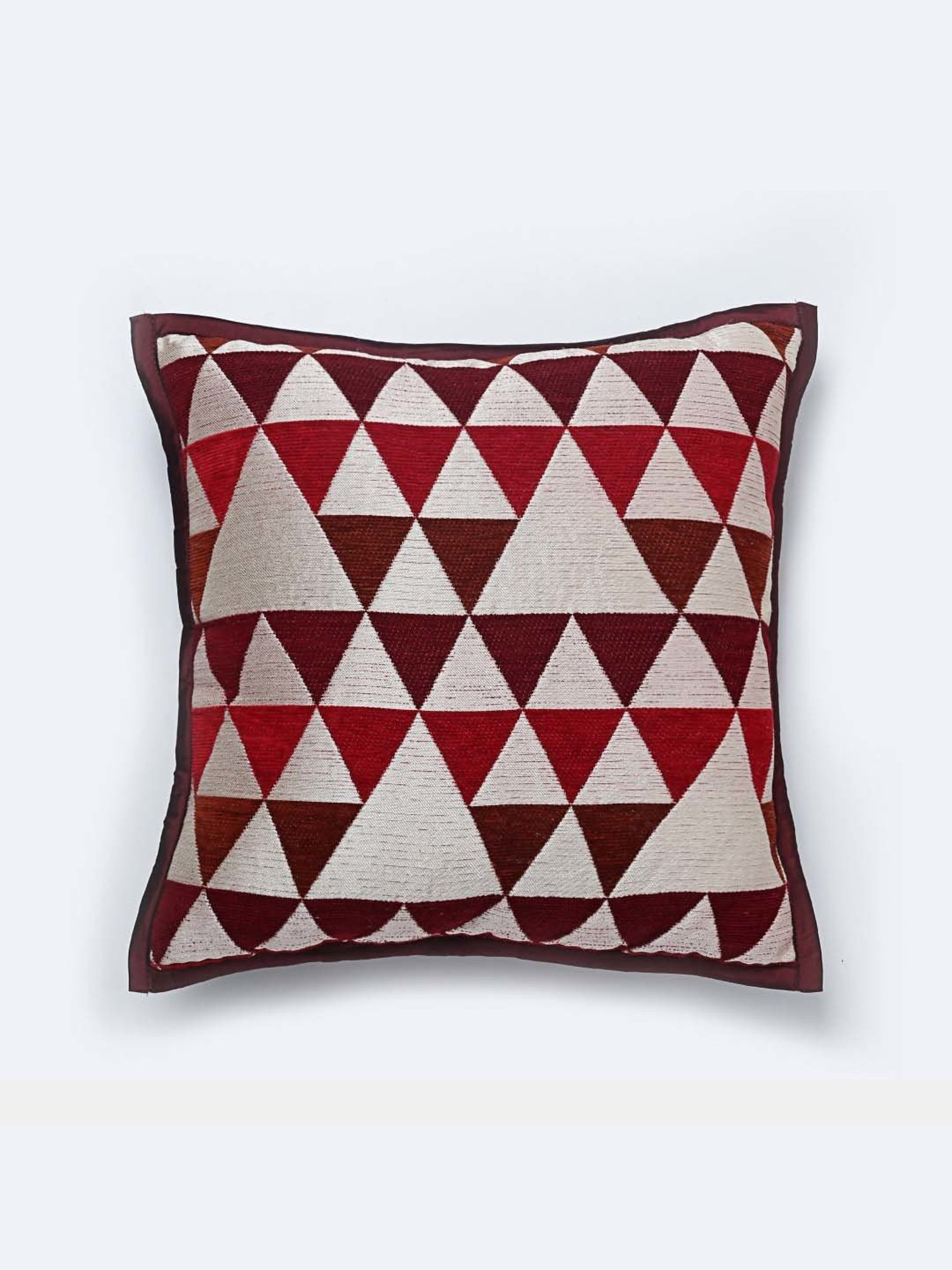 Saral Home Maroon Chenille Cushion Covers - Set of 2