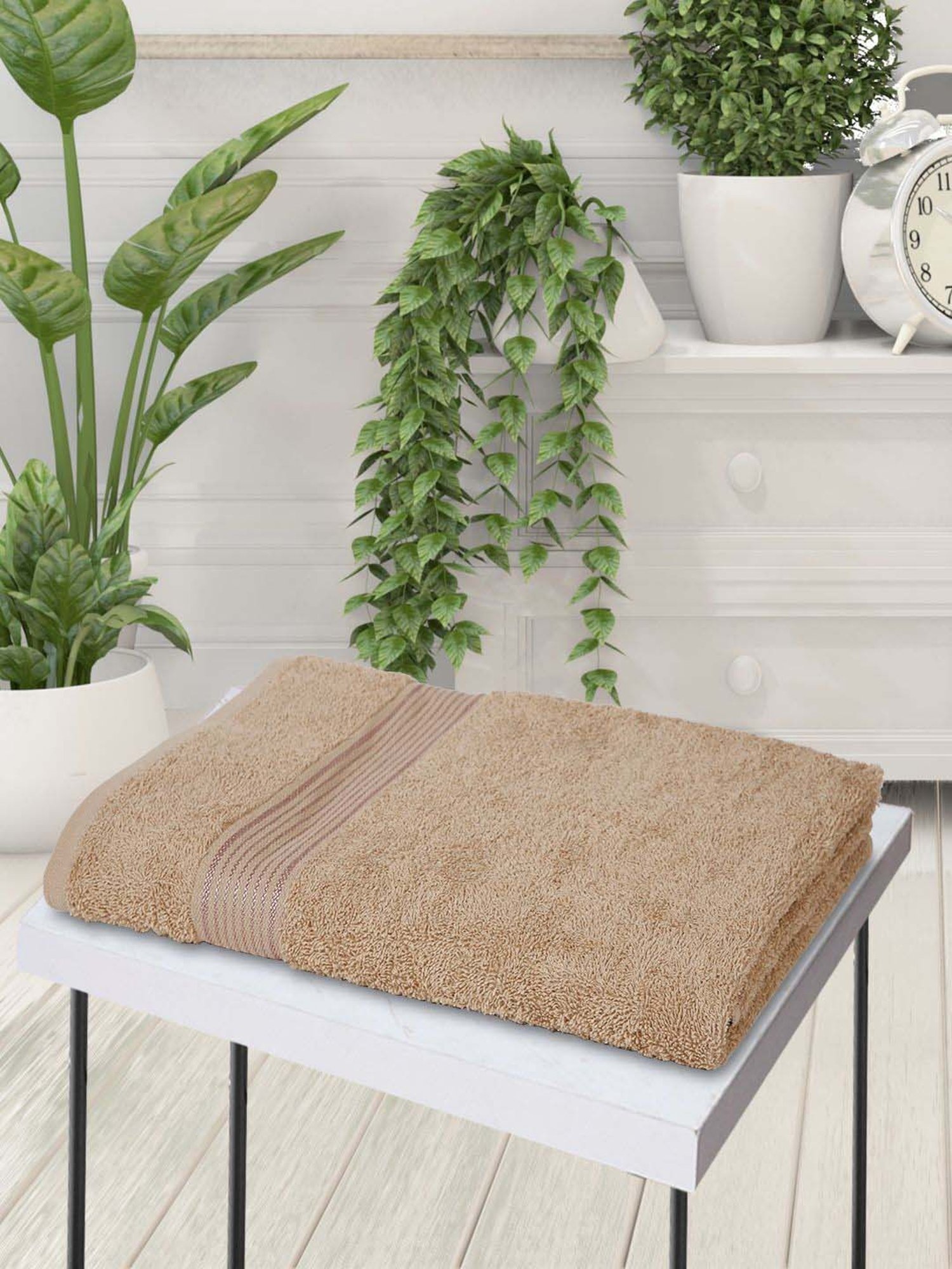 LORENA 100% Cotton Super-Soft Terry Towels -1pc Bath Towel (d`ross) solid-taupe