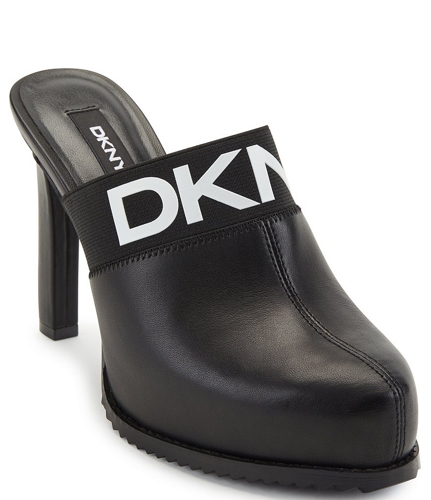 DKNY Benton Leather Logo Mules