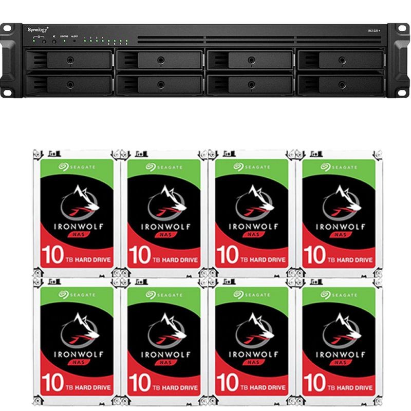 Synology RS1221+ RackStation with 32GB RAM and 96TB (8 x 12TB) of Seagate Ironwolf NAS Drives Fully Assembled and Tested By CustomTechSales