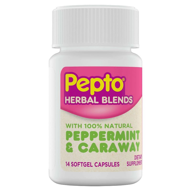 Pepto-Bismol Herbal Blends Softgel - Peppermint & Caraway - 14ct