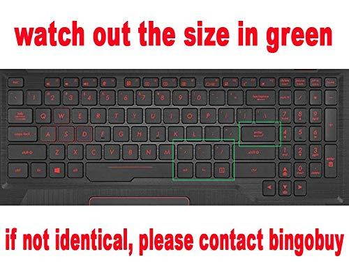 BingoBuy Keyboard Protector Cover Skin for ASUS FX505DY FX505GM FX503 FX705 GL504GM GL503VM GL704GM GL704GW GL703VM with BingoBuy Card Case (Black)