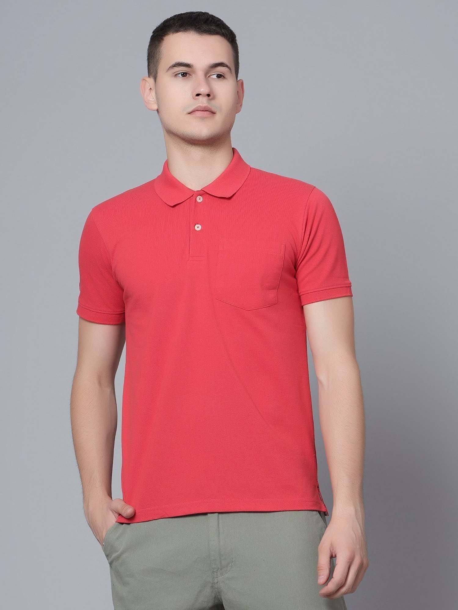 Cantabil Coral Cotton Regular Fit Polo T-Shirt
