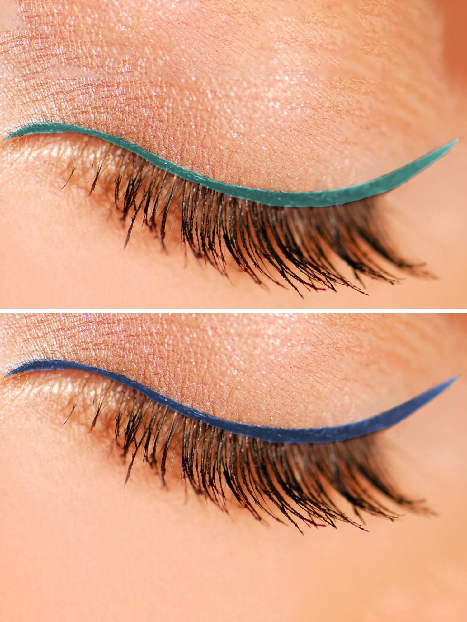 KINDED Liquid Eye Liner Golden Glaze & Greyish Silver Combo