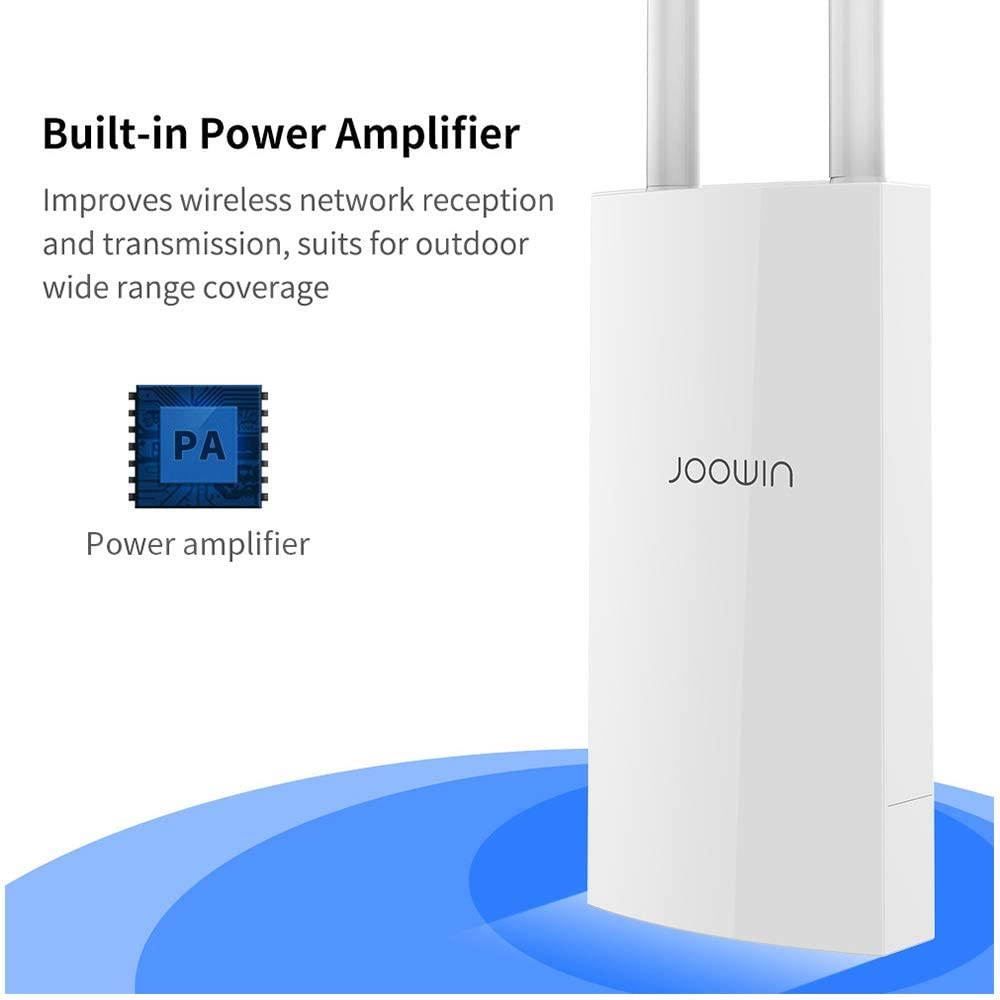 300Mbps High Power Outdoor Wireless Access Point, 2.4GHz 300Mbps Dual 5dbi External Antenna POE, sed for Outdoor WiFi Coverage