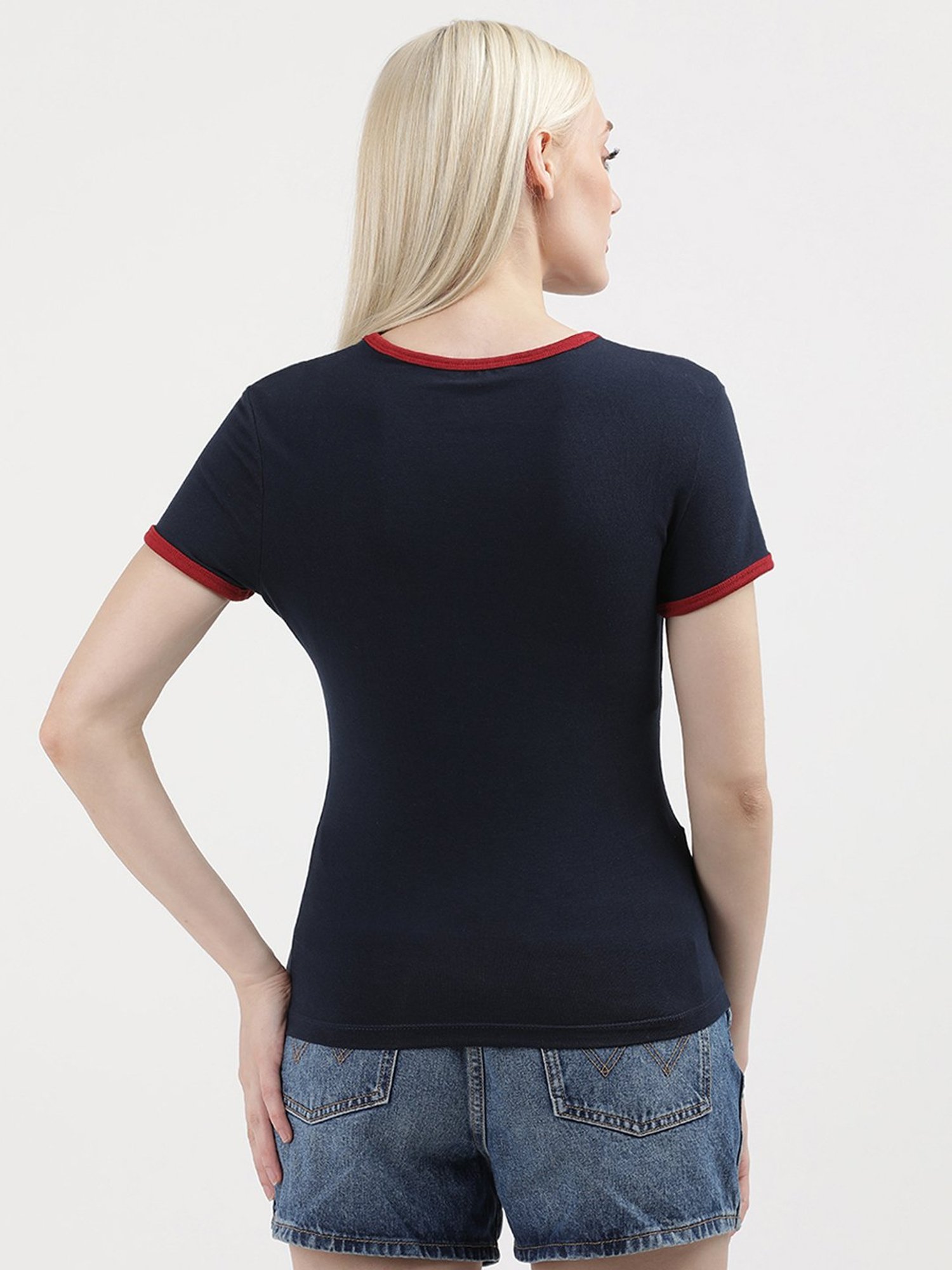 TOMMY HILFIGER Navy Cotton Logo Print T-Shirt