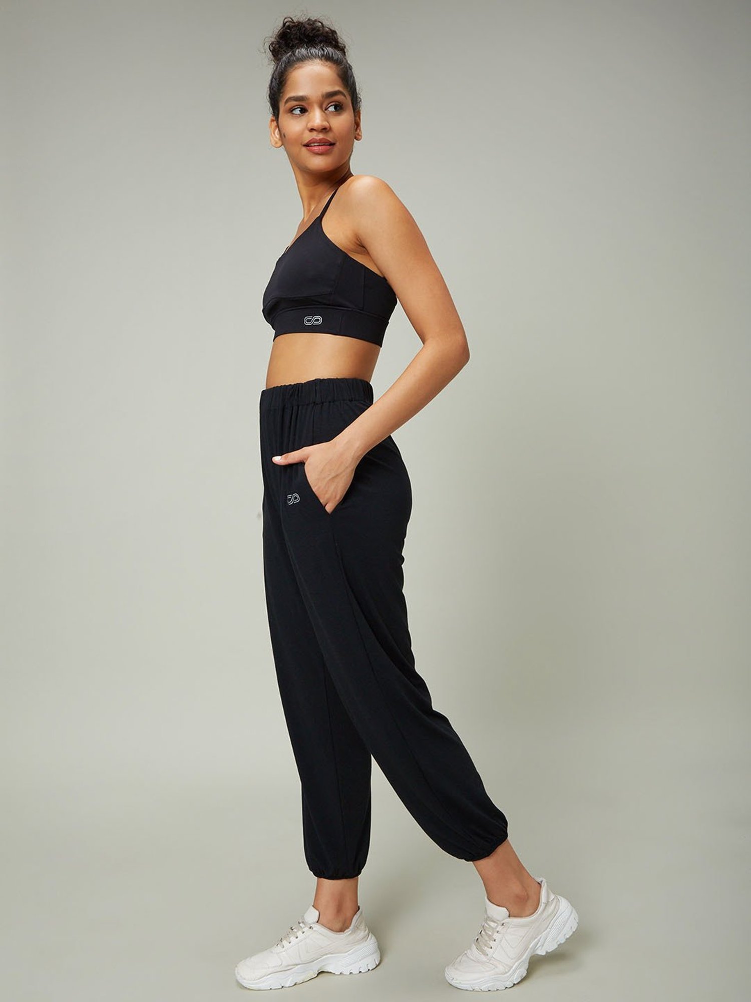 SILVERTRAQ Black Logo Print Joggers