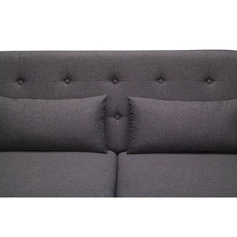 Druld Tufted Loveseat Tufted Leather Brown - Inspire Q