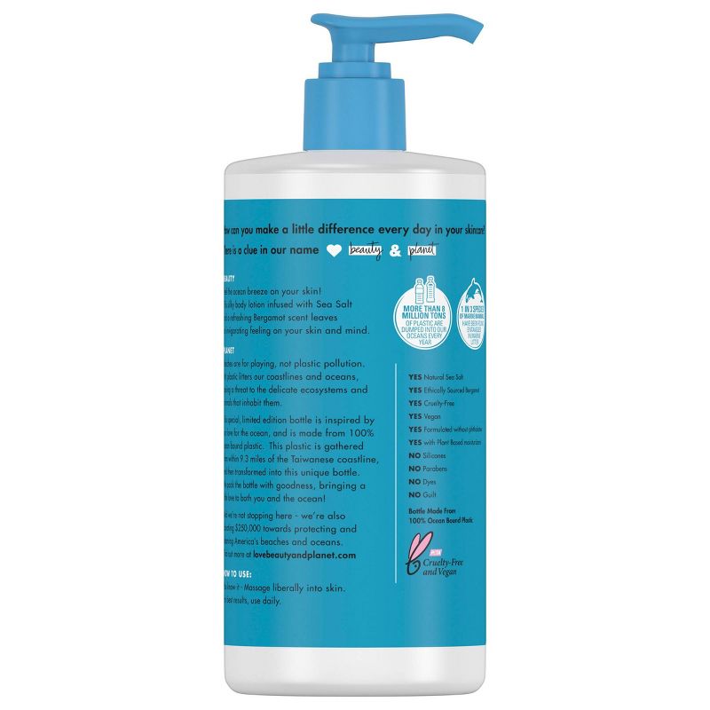 Love Beauty and Planet Sea Salt & Bergamot Energizing Wave Body Lotion - 13.5 fl oz
