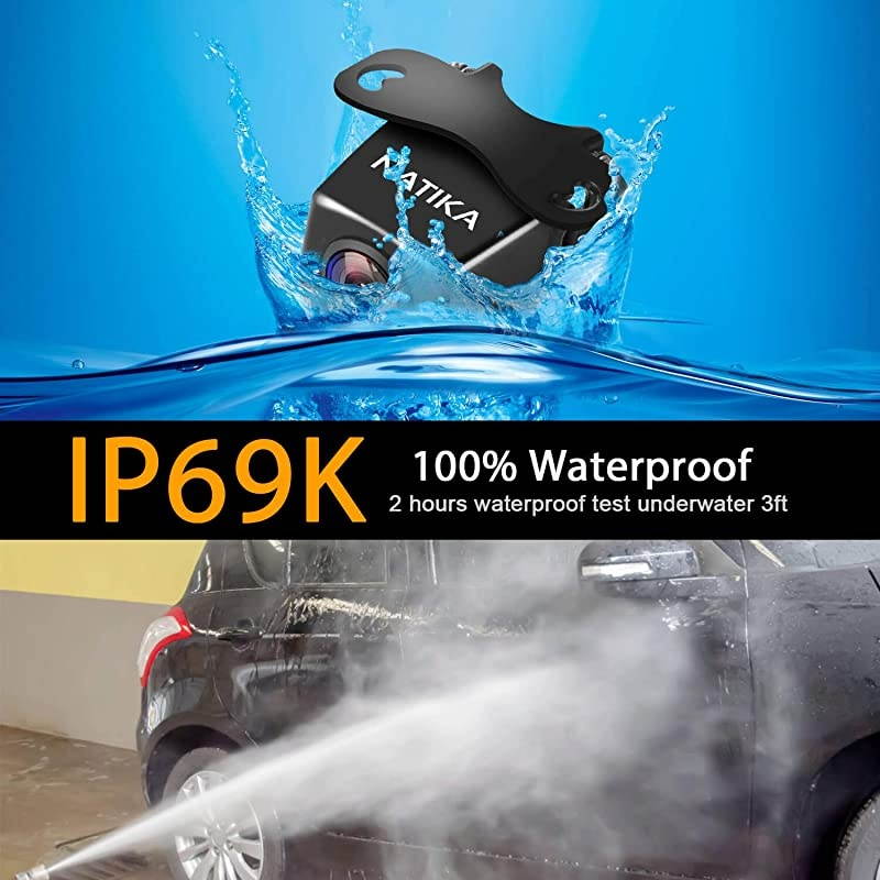 Backup Camera IP69K Waterproof Great Night Vision HD and Super Wide Angle Reverse Rear View Backup Camera for Cars Trucks SUV RV Van